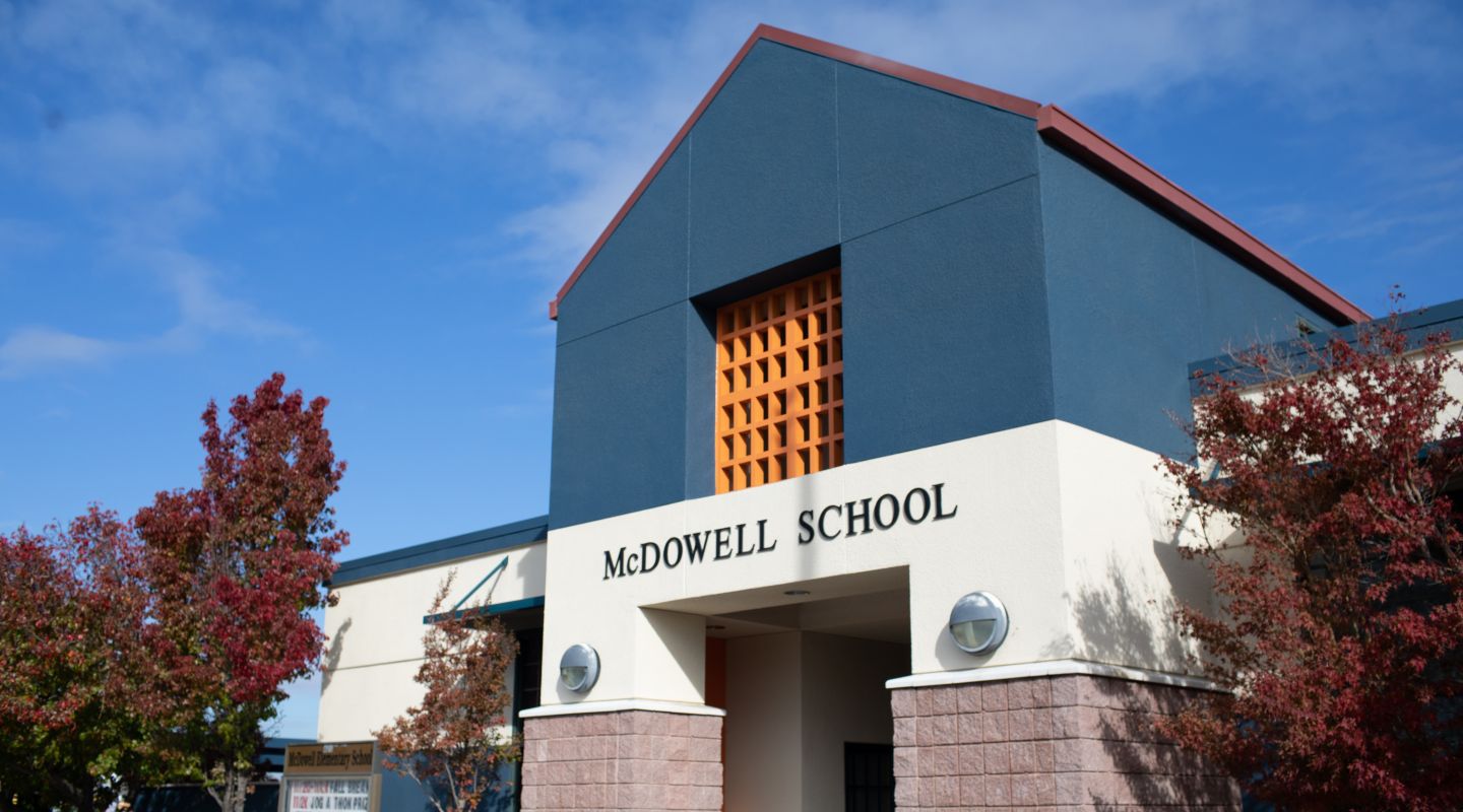 The front of McDowell Elementary School